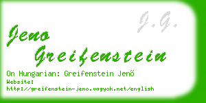 jeno greifenstein business card