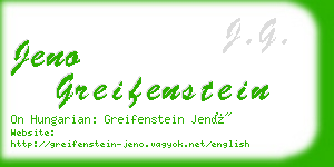 jeno greifenstein business card